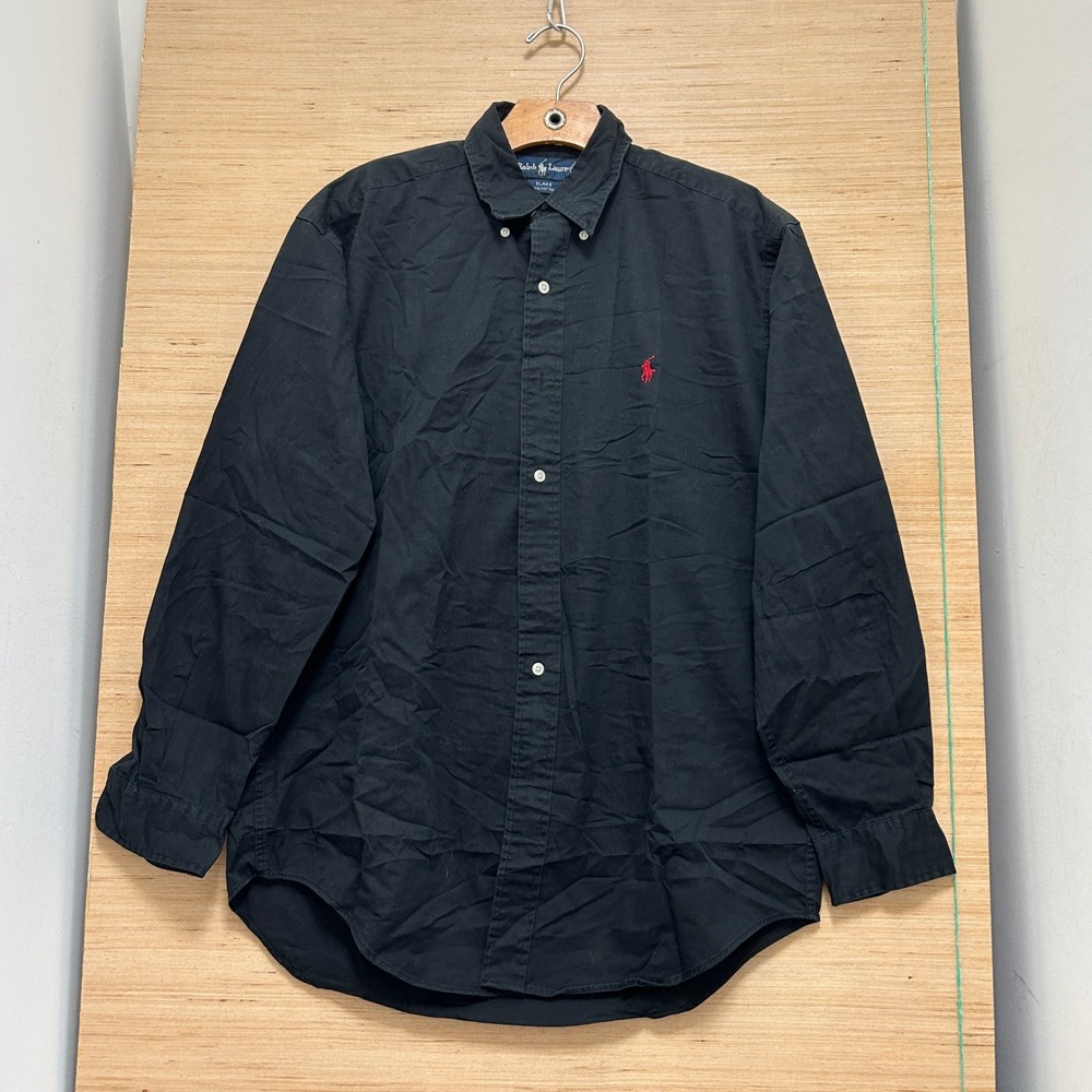 Polo Ralph Lauren Blake Mens Small Black Cotton Button Down Long Sleeve Shirt